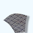 Navy Blue and White Print